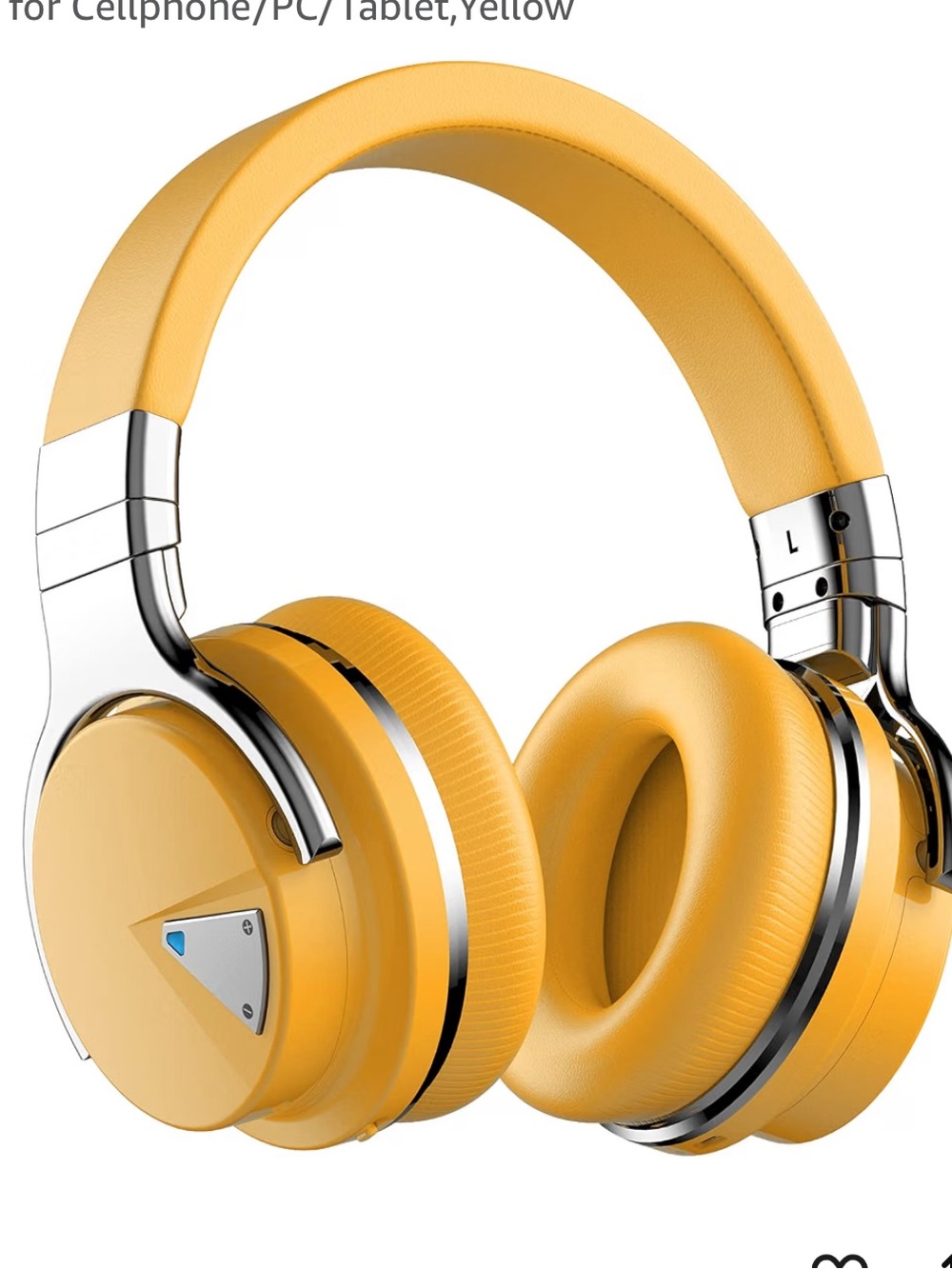 Cowin E7 Wireless Active Noise Cancelling Bluetooth Headphones Yellow